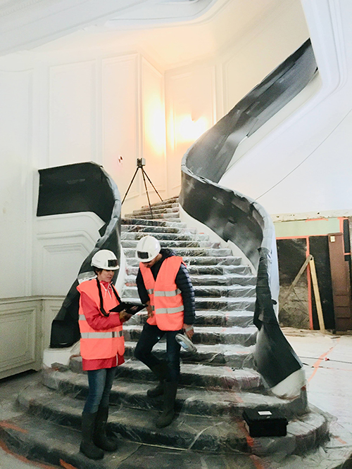 Captation de l'escalier intérieur du Grand palais de Biarritz